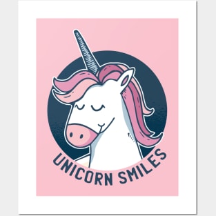 Unicorn smiles Posters and Art